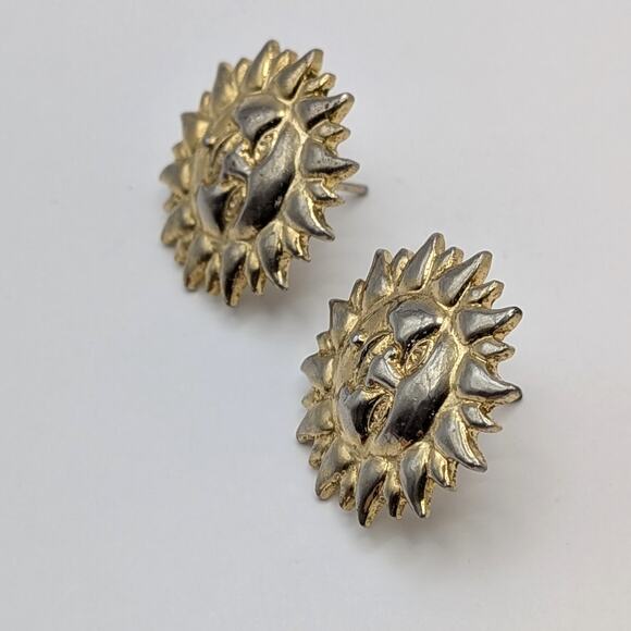 Vintage Rhygold Birth Gramm Celestial Whimsigoth Sun Swiss Earring Studs - Picture 3 of 5
